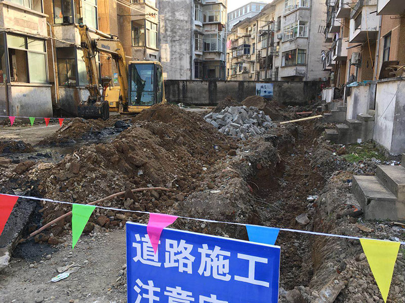 老舊小區改造施工現場