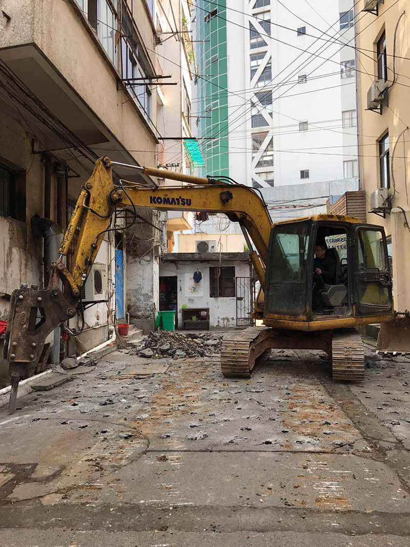 老舊小區改造施工現場